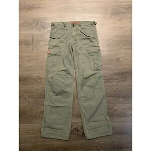 Molecule Cool Fusions Pants Womens Sz M 29 Army Green Cargo Combat Low Waist Y2K